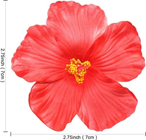 Marsrut 10pcs Hibiscus Flowers Hawaii Party Summer Party decorações DIY Flores artificiais Hula Meninas favorecem a decoração