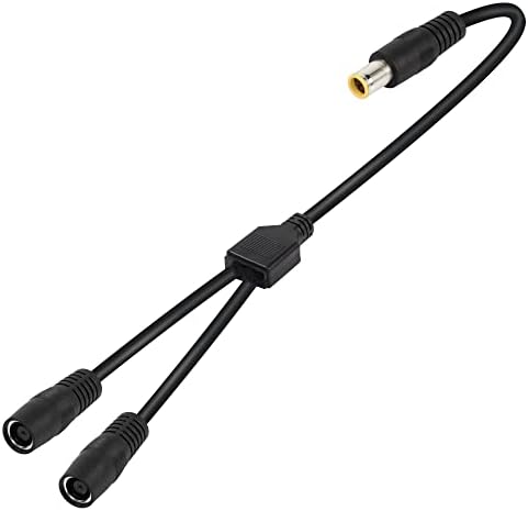 Gintoyun DC7909 Y Adaptador de divisória Cabo 14AWG DC 8mm 1 Male a 2 cabo de alimentação feminina para a usina portátil,