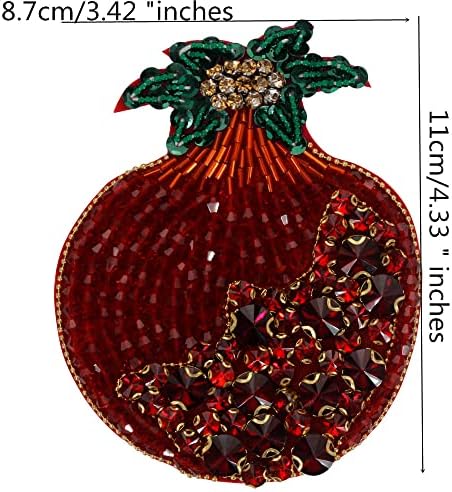 Frutas de strass à mão frutas de frutas de miçangas costuram acessórios de vestuário de apliques de cristal TH22620A