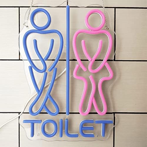 DVTEL Toilet Dimmable LED NEON SIGN, MEMINA ENGRADA MEMINA DE ESQUERDA DIREITA DIREITA WC LUZES NEON NEON PAR