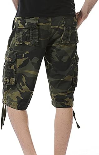 Short de camuflagem masculina de Jeke-DG Shorts atléticos de treino de ginástica multi-bolsos de carga militar