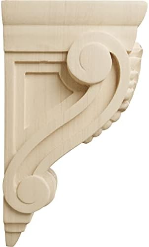 Ekena Millwork cor04x08x13fich fig folha folhas corbels, 4 3/4 W x 8 d x 13 1/4 h, cereja