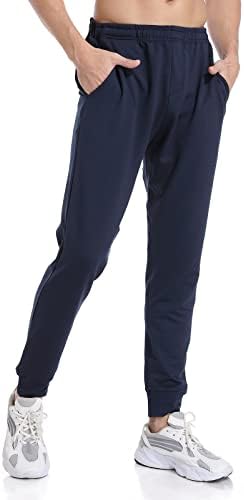 Komprexx Men's Athletic Sweats: Ideal para exercícios de academia e desgaste casual com design de ajuste esbelto e bolsos