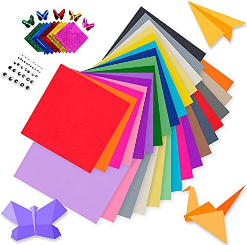 Artigo de origami de Iliturtle | Itens 385pcs | 200 folhas de papel de origami duplo lateral e 85 folhas de papel a laser