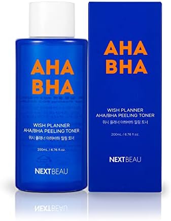NextBeau Wish Planner Cica Toner [6,76 fl.oz / 200ml] Cica, toner facial, toner de tratamento, cuidados com a pele coreana, hidratação
