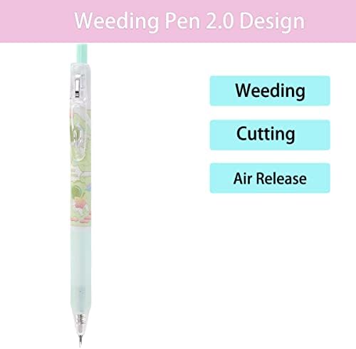 3 Pack Craft Weeding Tool Tool Precision Vinyl Pen Weeder para ferramentas de corte de papel de papel adesivo