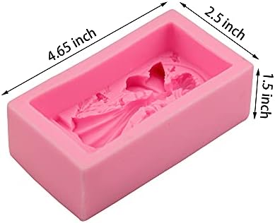 Cestony Hair Long Girl Angel Spirit Silicone Soap Mold, usado para produtos de sabão DIY