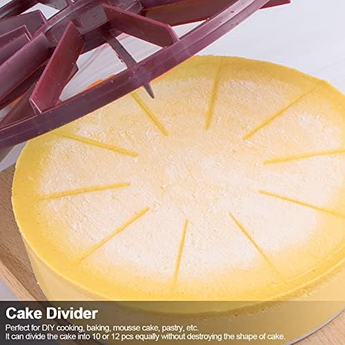 Marcador de porção de bolo famkit rodada em 10/12 bolo de pão divisor de porção igual para assar