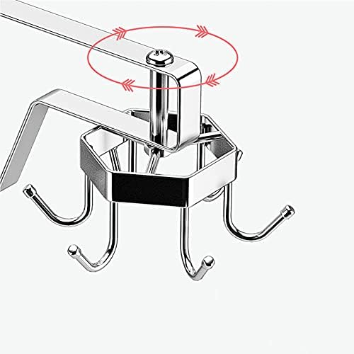 Gancho de banho de rotação de 360 ​​°, 6 ganchos, ganchos autônomos, adequados para cozinha do banheiro