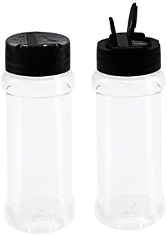 Conjunto de 12 pcs de frascos de especiarias plásticas vazias, 3,3 onças fluidas/100 ml de contêineres de especiar