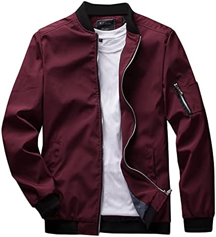 Colar de cor sólida masculina colar zípe de manga comprida de pocket jacket leve rio rio lã boreal anorak homens