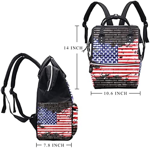 Bandeira Americana na Backpack da Backpack da Backpack de Brick Backpat