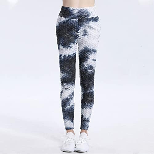 Gradiente Tie-Dye Yoga Workout Leggings Para mulheres de alta cintura de cintura