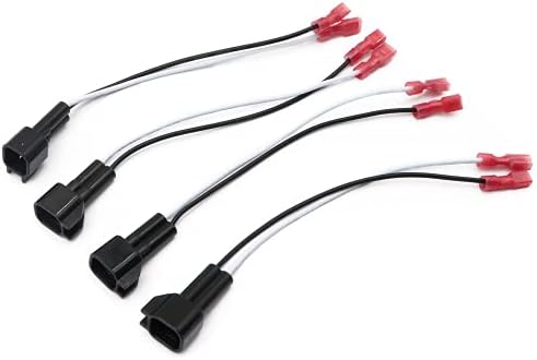 SecosAutoParts 4x Adaptadores de chicote de alto-falante da porta frontal 4x Compatíveis com Ford F-150 1999 2000