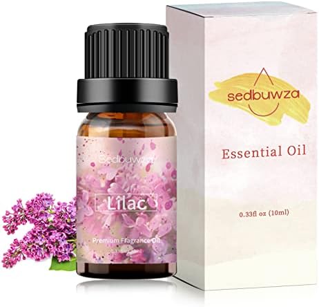 Óleo essencial de lilás sedbuwza, óleo de fragrância lilás para difusor, umidificador, sabão, vela, perfume - 10ml