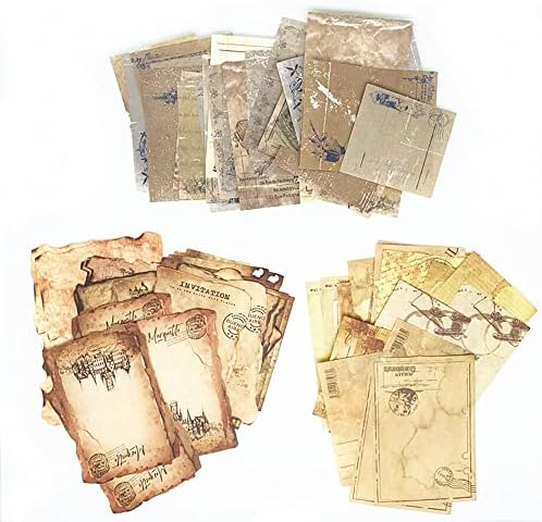 90 folhas Retro Journaling Scrapbooking Material Material, papel de scrapbook, papel de artesanato decorativo estético,