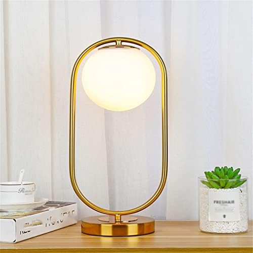 Lhllhl dourado preto led bola de vidro mesa lâmpada de mesa de mesa iluminação de luz para estudar a cabeceira decoração de