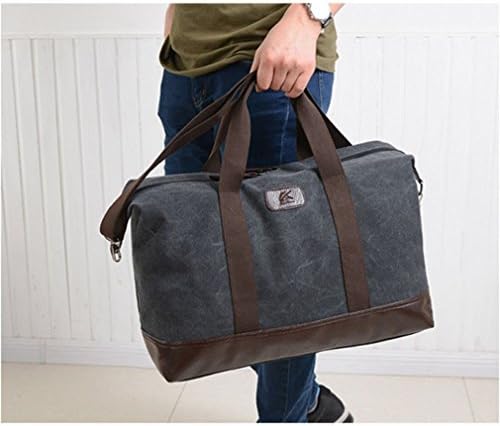 Classic Weekender Overnight Duffel Bag Canvas Leatra Carry On Travel Tote