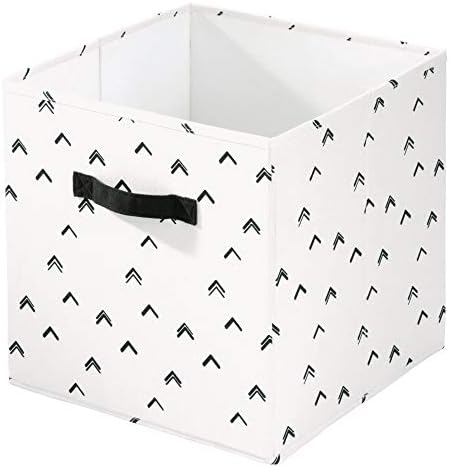 Lixeira de armazenamento redonda de tecido de ponto Idesign, cesto de recipiente Mini cesto com alças laterais duplas