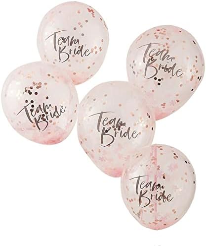 Ginger Ray Floral Bachelorette Party Confetti Balões decorativos cheios de 5 pacote rosa 5