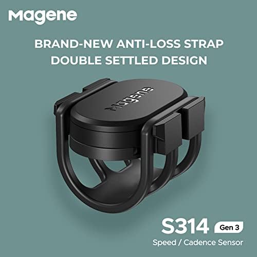 Sensor de cadência/velocidade do MAGENE S314 para ciclismo, Bike Wireless Ant+/Bluetooth RPM Cadence/Speed ​​Sensor compatível com