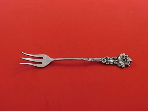 Harlequin de Reed e Barton Sterling Silver Cocktail Fork w/Hollyhock 5 1/2