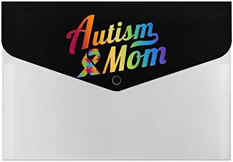 Autism Mom acordeão Organizador de arquivos de expansão da pasta 6 bolsos de arquivo para o escritório em casa da escola