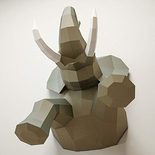 WLL-DP 3D Elefante escultura de papel artesanal de papel de papel pré-cortado artesanato Diy Origami Puzzle Geométrico