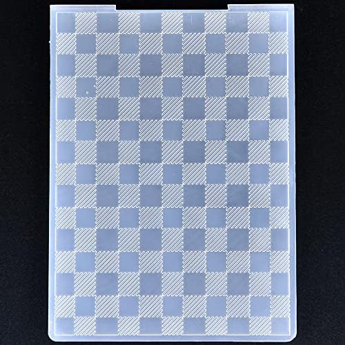 DdouJoy Padrão quadriculado Lattice Frame Background Plástico Pastas de relevo para fabricação de cartões de cartão e outros