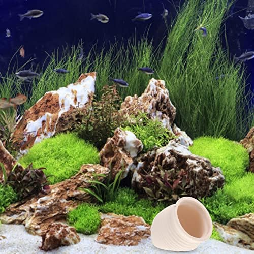 Mipcase Ceramic Jar Decorações de aquário de peixe Coes de reprodução de cavernas de caverna Ornamentos de tanque de