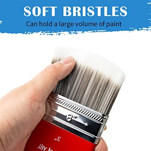 Caindo em Art Filbert Paddle pincel, escova de escala para óleo e tintas acrílicas, 4 polegadas