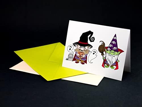 Alibbon 4 Gnomos de Halloween Carimbos e matrizes para fabricação de cartas, gnomos de bruxos gnomos transparentes selos de borracha