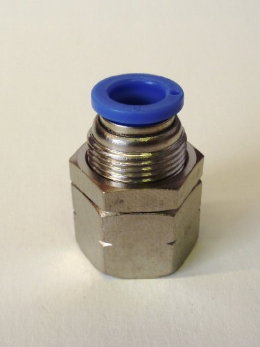 Push para conectar o encaixe feminino de antepara reto de 8 mm OD, 1/4 NPT METTLEAIR