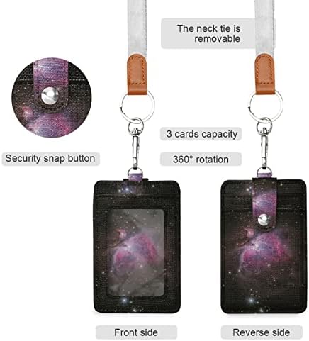 PU CHEARTH NOME DA CLIMEIRA GALAXY-PLANETS STARS ID ID BLACHER DE ID COM OUTRO DE CARTÃO DE ID VERTICAL DE LANYARD