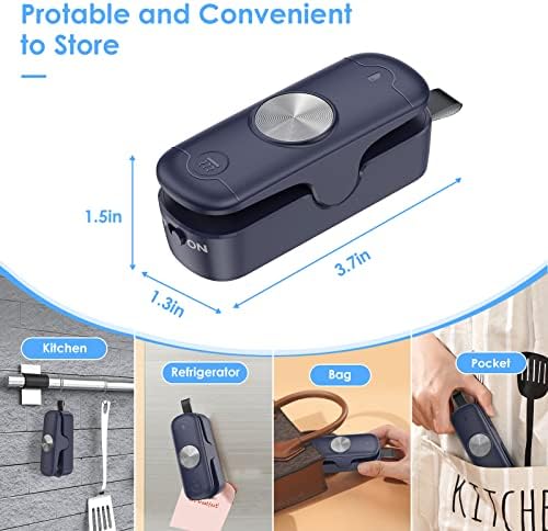 OEOP Mini Bag Sealer, selante de saco de 2 em 1 em 1 com focas de mão cortador de bolsas de mão com focas de vácuo de selo a pó de gadgets