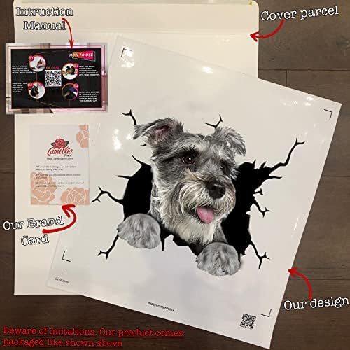 Camellia Print Schnauzer Car adesivo Schnauzer Decal Love Bumber Van Van Cut Cut Van