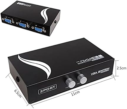 Conectores 15hdf 2 -porta 2 em 1 OUT Switcher Seletor Box de duas maneiras VGA Video Switch para PC Laptop Monitor TV