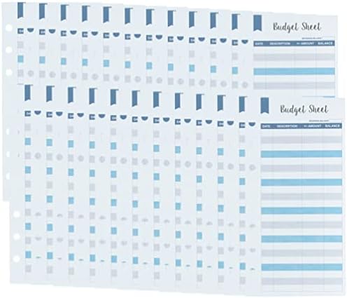 Acessórios para escritórios do StoBok A6 Binder 50 folhas de despesas Orçamento do rastreador Caixa Planejador de dinheiro Rastreador