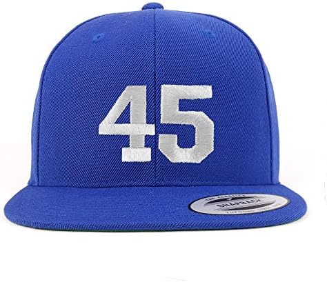 Trendy Apparel Shop Número 45 Branco Bordado de Bordado Bordado Snapback Capinho de beisebol