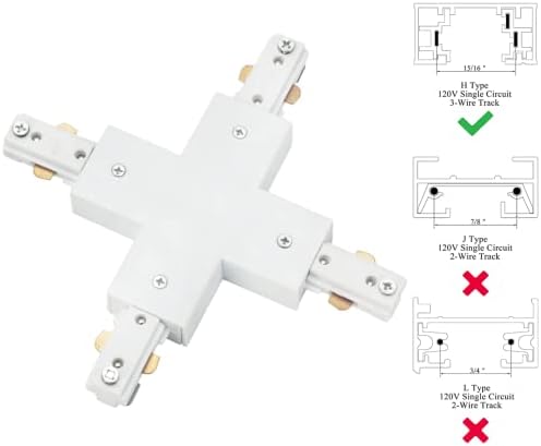 H Trilha X Conector H Tipo de circuito único 3-fio-1 Kit de iluminação de faixa para H Acessórios para iluminação de trilha H System