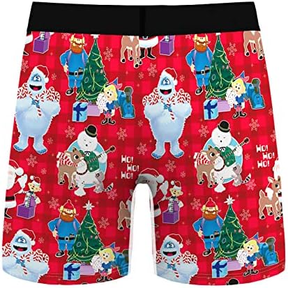 Neferlife Christmas Briefs, masculinos engraçados Sports de roupas íntimas respiráveis ​​brindes suaves Gag Gifts For Men Feliz