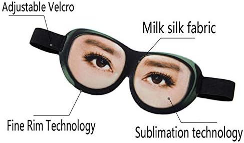 Geoot 3D Eyeshade Funny Shleep Máscara para os olhos, Sleepable Breathable Blackfold com alça de cabeça ajustável