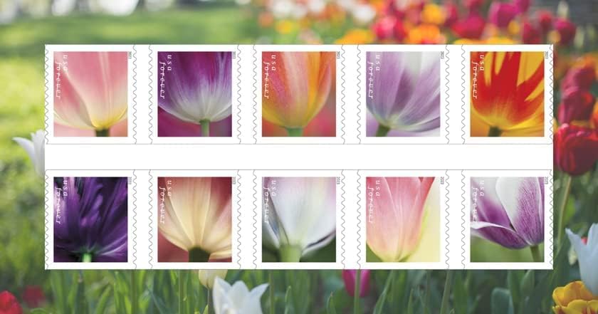 Tulip Blossom Forever First Class Postage Stamps, Valentine, Wedding, Celebration, Anniversary, Romance, Party