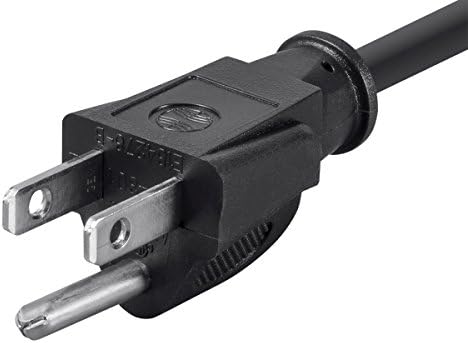 MONOPRICE 1FT 14AWG Cabo de cabo de alimentação com 3 condutor de condutor de condutores PC Socket - preto