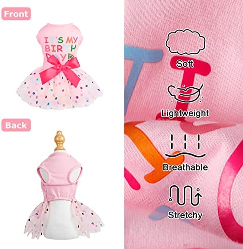 Vestido de aniversário de cachorro roupas de cachorro para cães para cães pequenos garotas de cachorro princesa tutu cão fofo vestidos