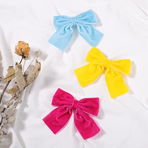 Spenlly 4,3 polegadas Velvet Hair Baws Clip Big Hair Clip Hair Barrettes Acessórios de cabelo para meninas meninas