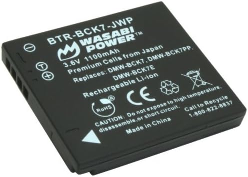 Bateria de energia Wasabi para câmeras Panasonic DMW-BCK7, NCA-YYN101G e Panasonic Lumix