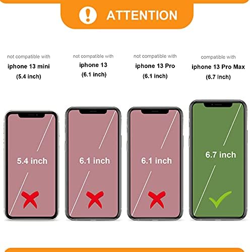 Caixa de carteira destacável para iPhone 13 Pro Max RFID Blocking Slots Slots Slots Premium PU CEAR