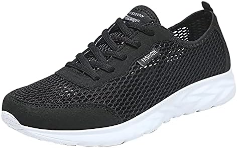 Tênis de corrida masculinos Moda de tênis respirável Mesh Mesh Soft Sole Casual Athletic Sapatos de corrida leves brancos