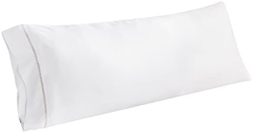 Almofada de travesseiro corporal MaxxDeCoo com design de bordado, viscose de travesseiros de resfriamento de bambu para dormir